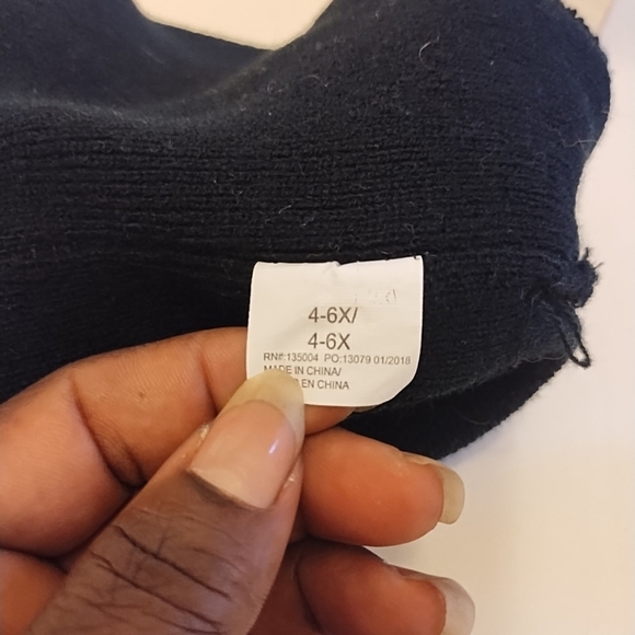 Snow Black Beanie With Rhinestone & Multicolored One Size Fits Most - Picture 6 of 6